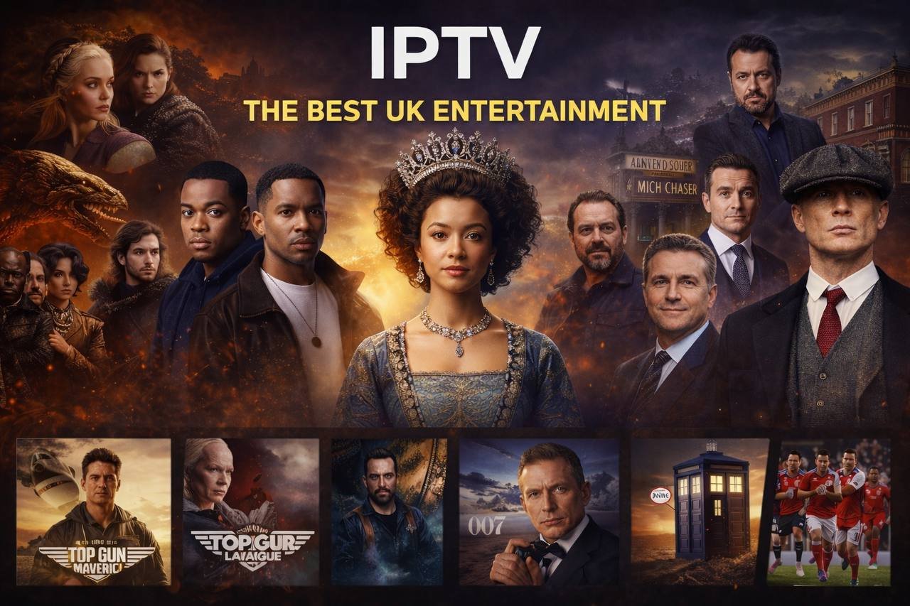 UK IPTV entertainment with popular British TV series and movies